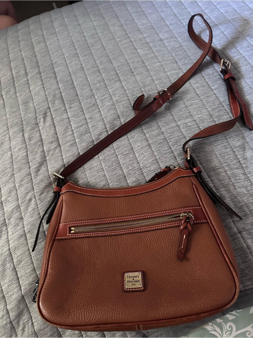 Dooney & Bourke Chestnut Pebble Leather Crossbody Bag